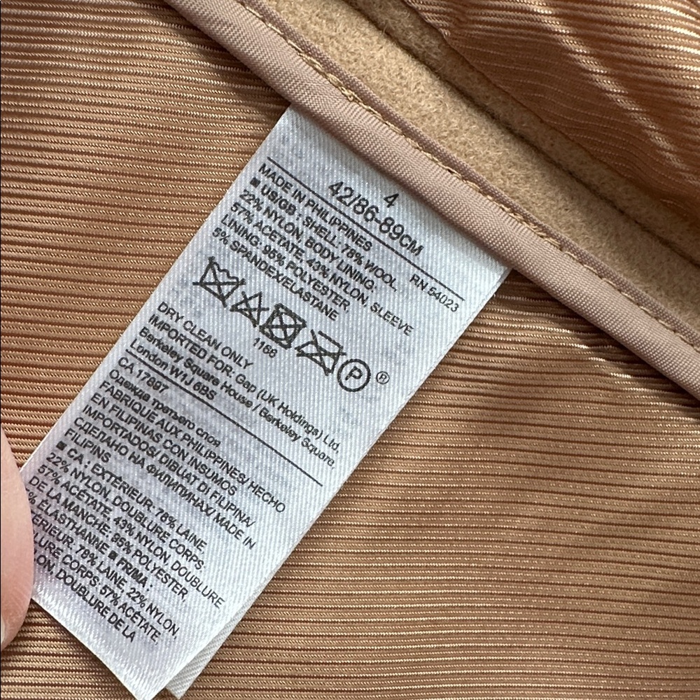 Banana Republic Tan Wool-Blend Single-Button Trench Coat - Picture 4 of 12